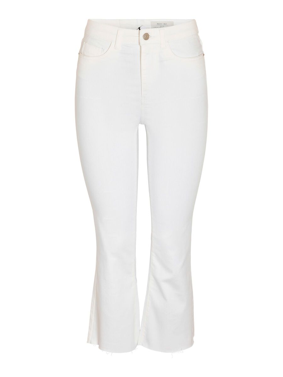 Noisy May NMSALLIE CROPPED FLARED JEANS, Bright White, highres - 27024238_BrightWhite_001.jpg