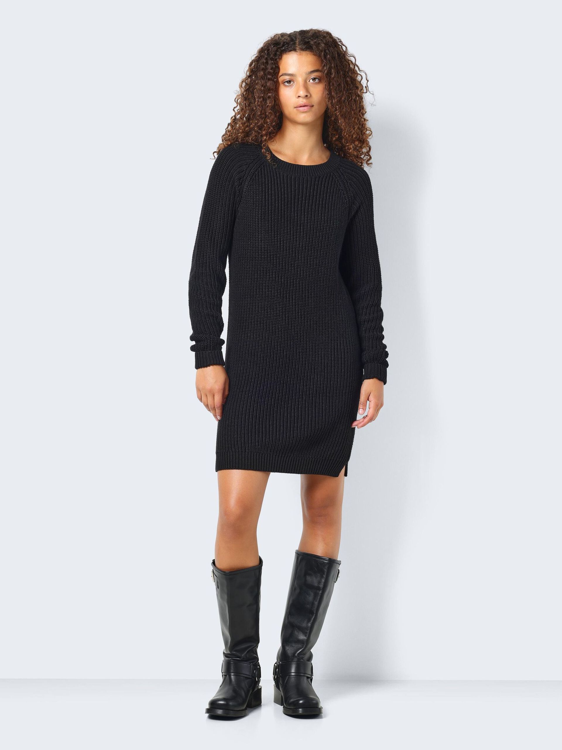 Carousel image - KORT STRIKKET KJOLE, Black | 4
