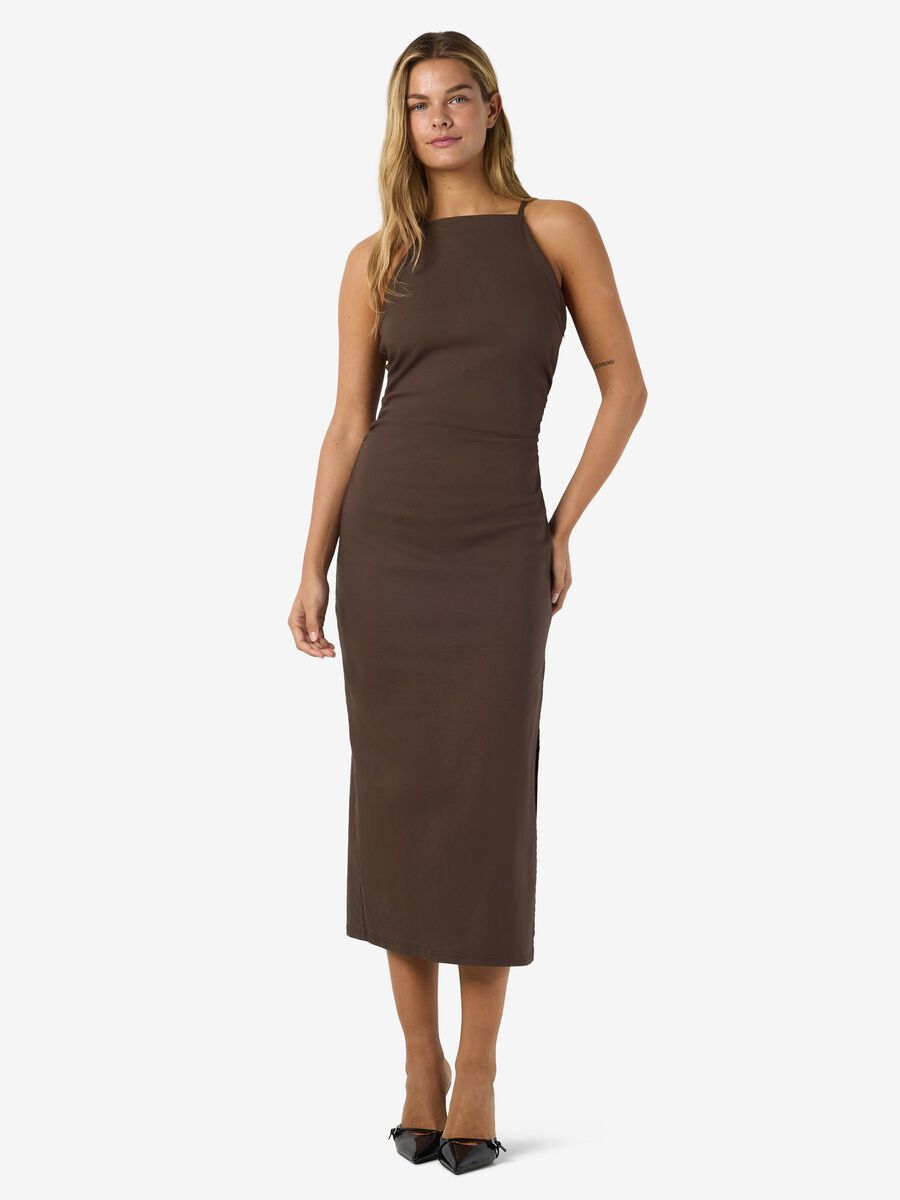 Product tile image - NMWAYNE MIDI DRESS, Chocolate Brown | 27037478_ChocolateBrown
