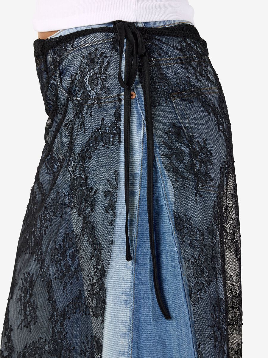 Carousel image - NMLUCIA - DENTELLE JUPE PORTEFEUILLE, Black | 7