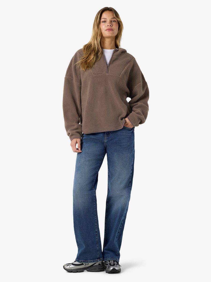 Carousel image - NMCOZY HALF-ZIP FLEECE, Morel | 4