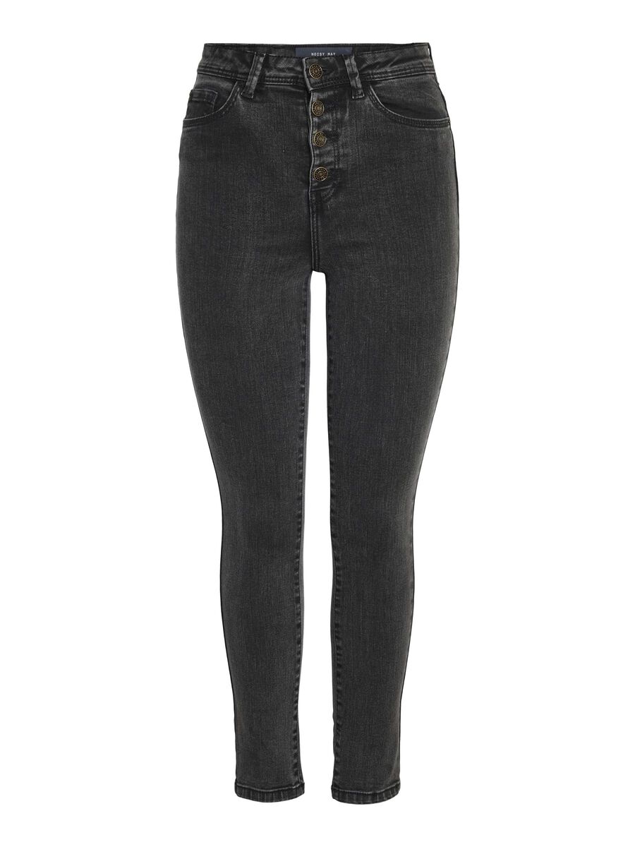 Noisy May NMAGNES SUPER HIGH WAISTED SKINNY FIT JEANS, Black, highres - 27019644_Black_001.jpg