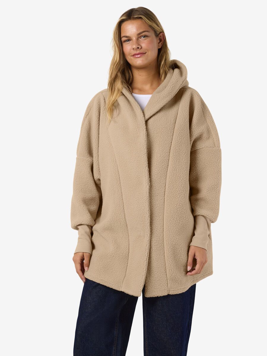 Product carousel image - FLEECE COATIGAN, White Pepper | 1