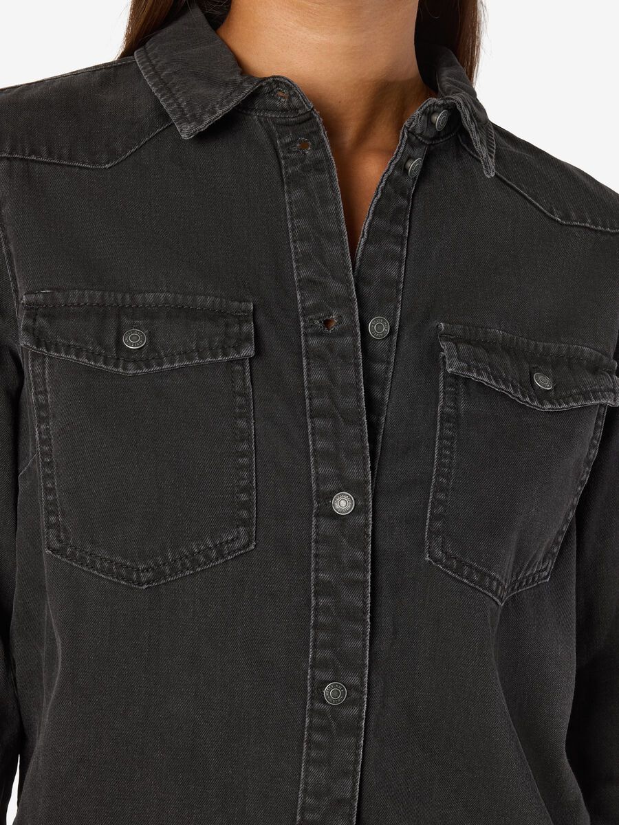 Carousel image - DENIM SHIRT, Black Denim | 5