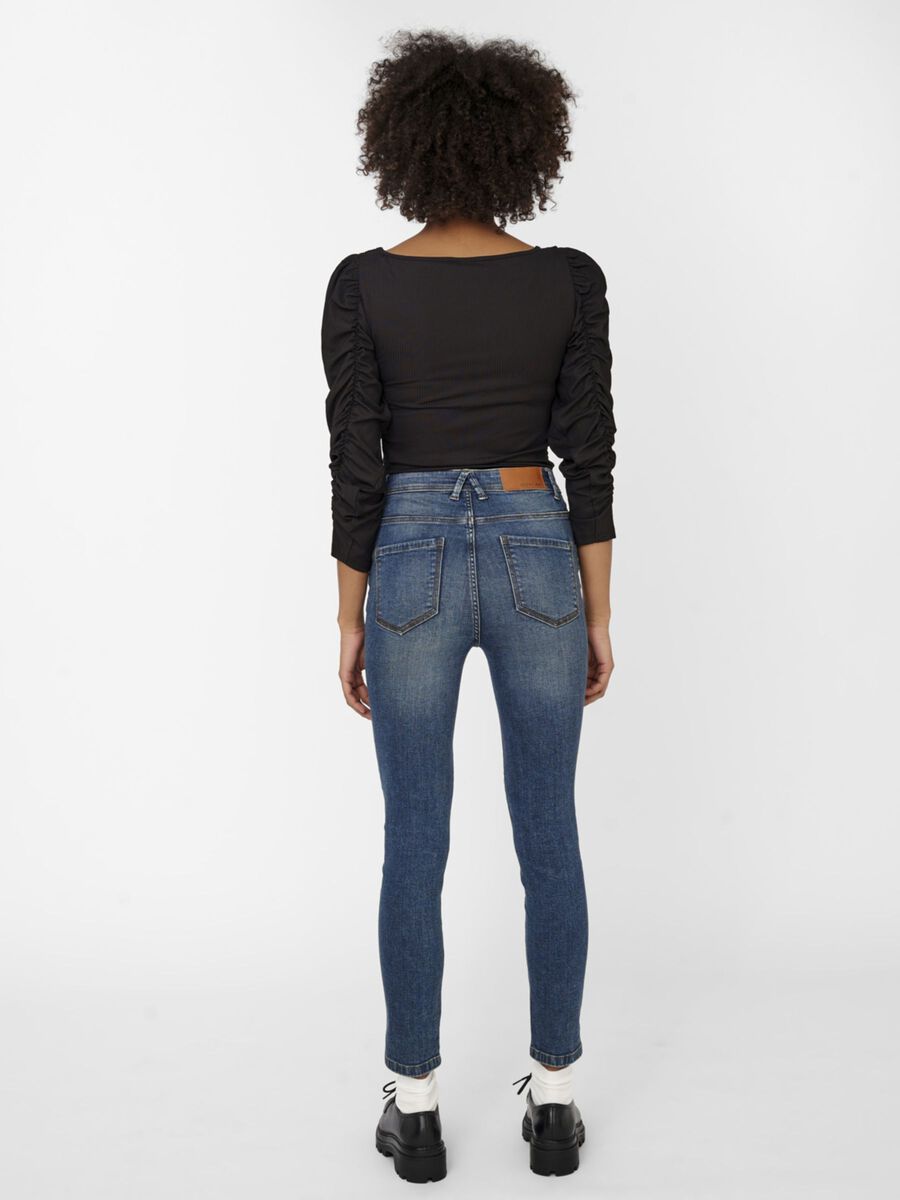 Noisy May NMAGNES - TAILLE HAUTE JEAN SKINNY, Medium Blue Denim, highres - 27013958_MediumBlueDenim_004.jpg