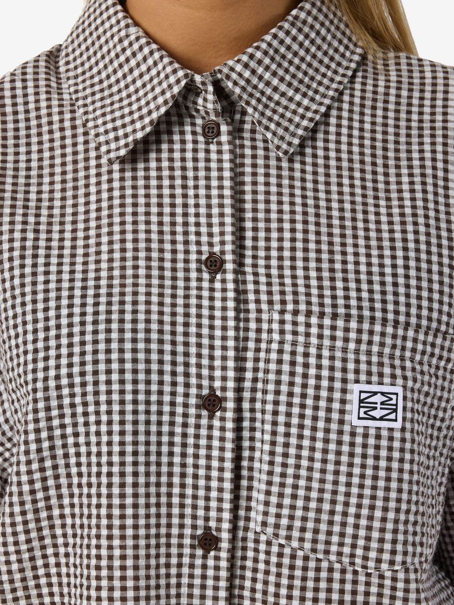 Carousel image - NMELIZA  SHORT SLEEVED SHIRT, Chocolate Brown | 5