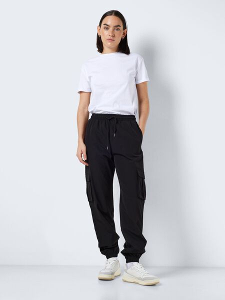 Noisy May HIGH WAISTED CARGO TROUSERS, Black, highres - 27026174_Black_007.jpg