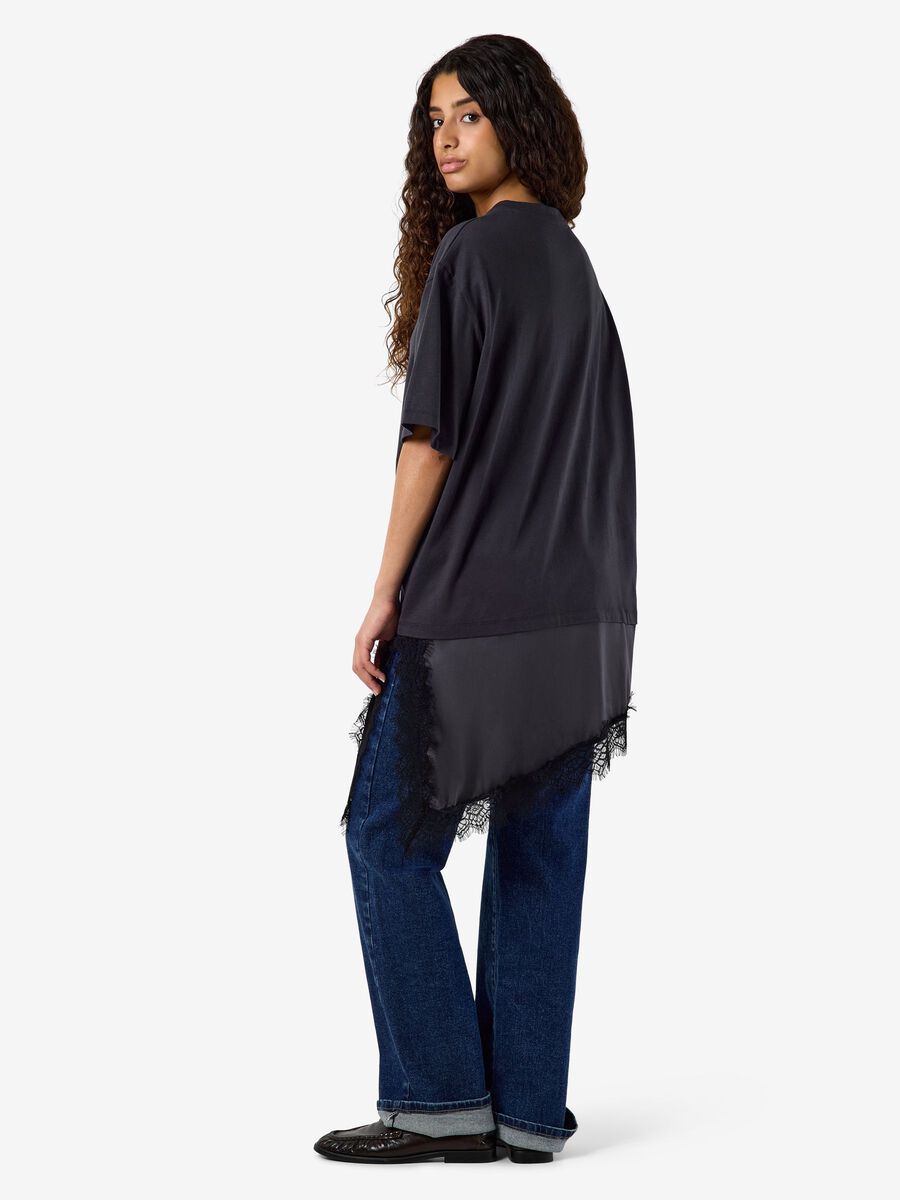 Carousel image 3 NMFILLA SPITZEN T-SHIRT, Obsidian