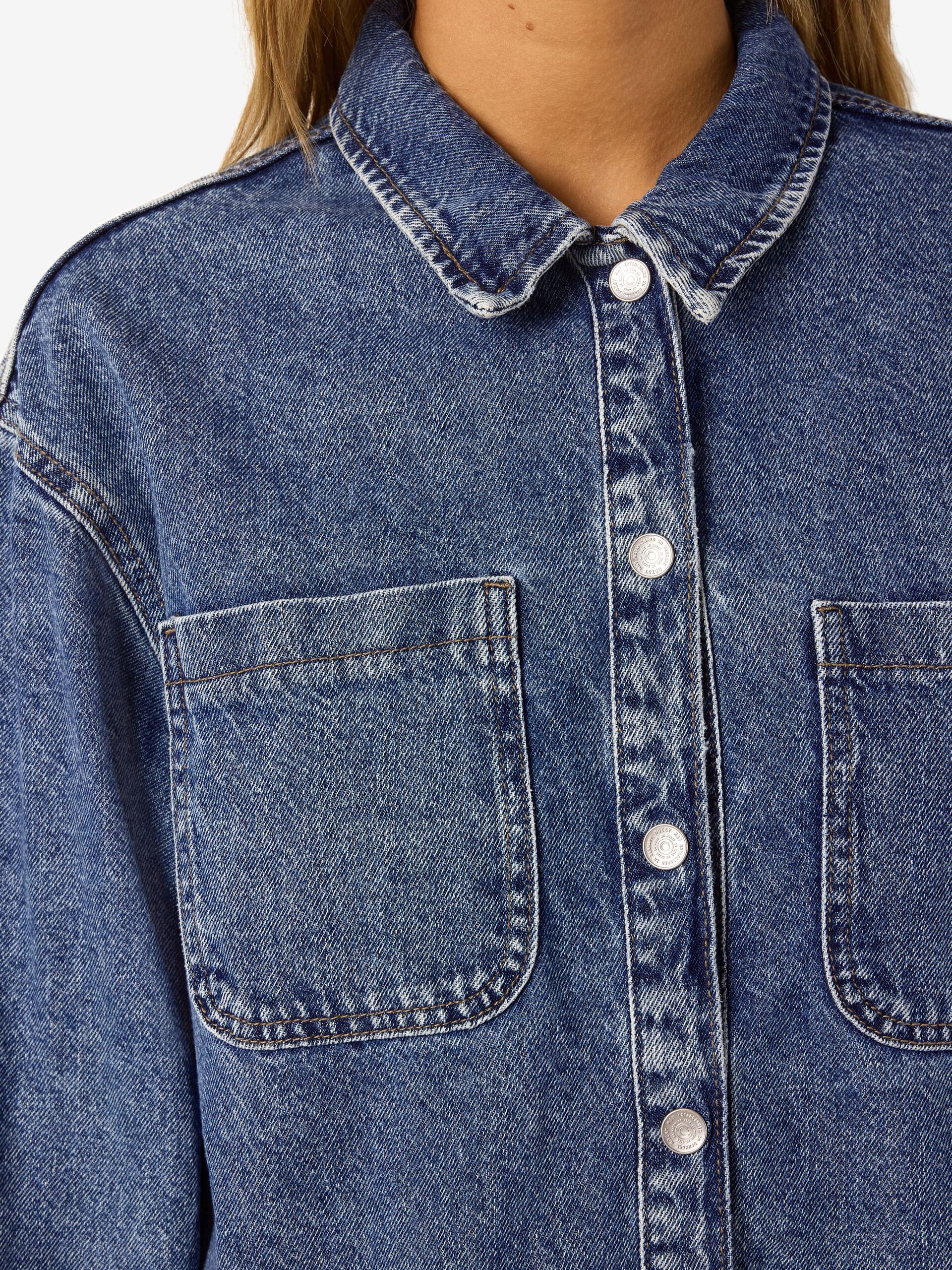 Carousel image - LANGE JEANSHEMD, Medium Blue Denim | 5