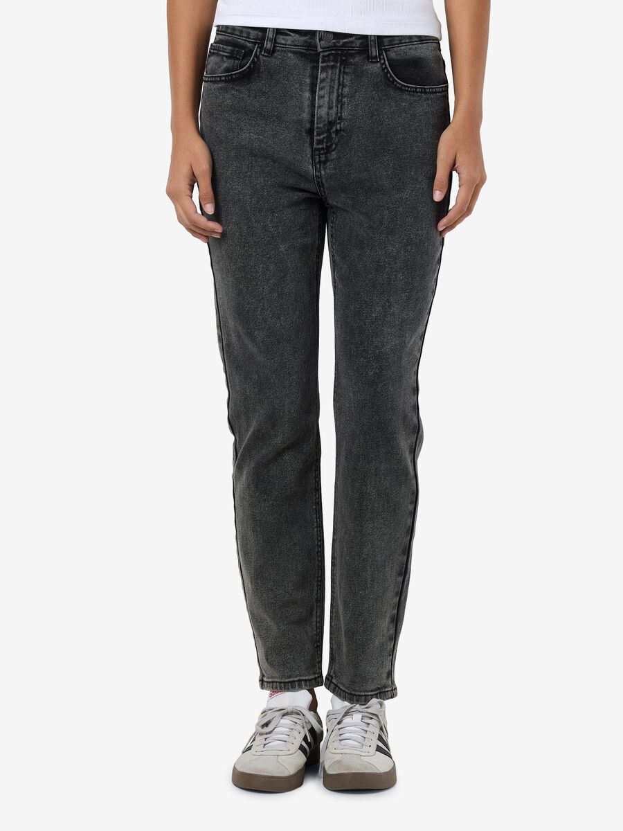 Noisy May NMMONI CROPPED STRAIGHT FIT JEANS, Dark Grey Denim, highres - 27031028_DarkGreyDenim_003.jpg