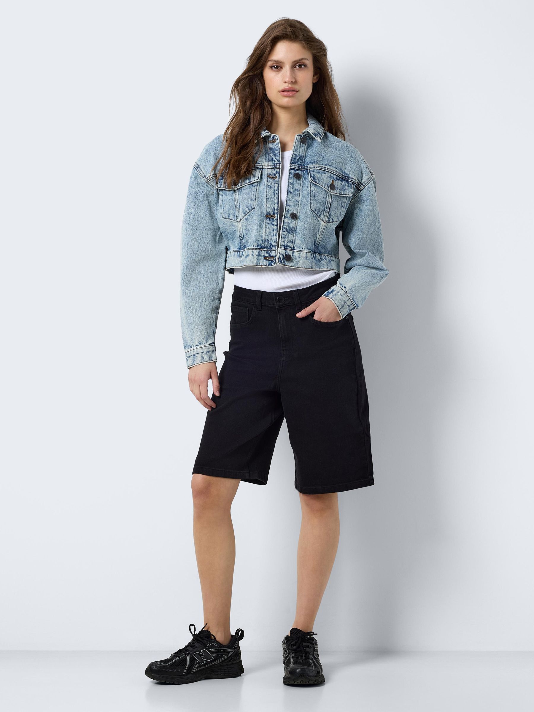 Black denim shorts size 18 clearance