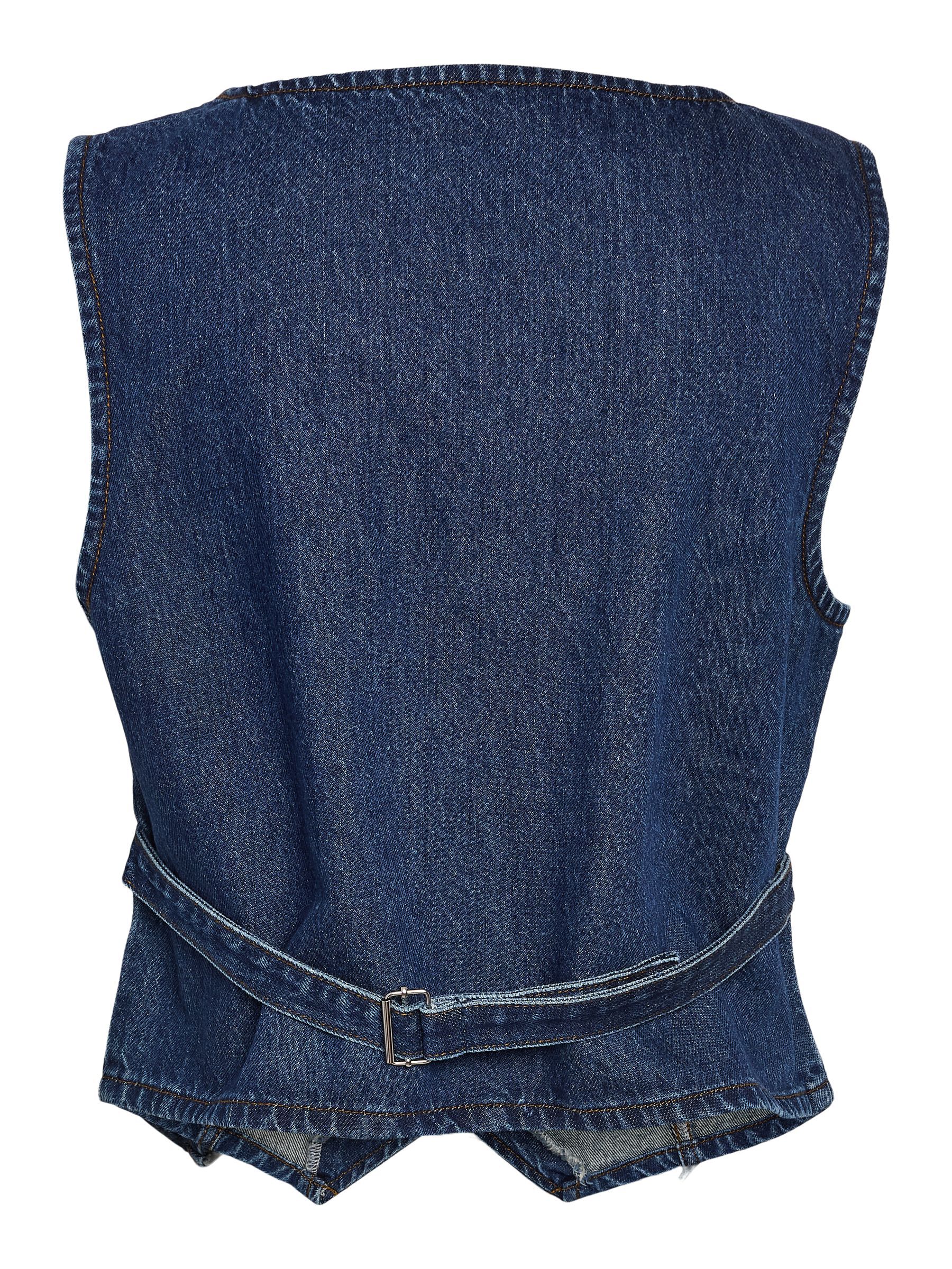 NMSANJA DENIM VEST | Blue | NOISY MAY®