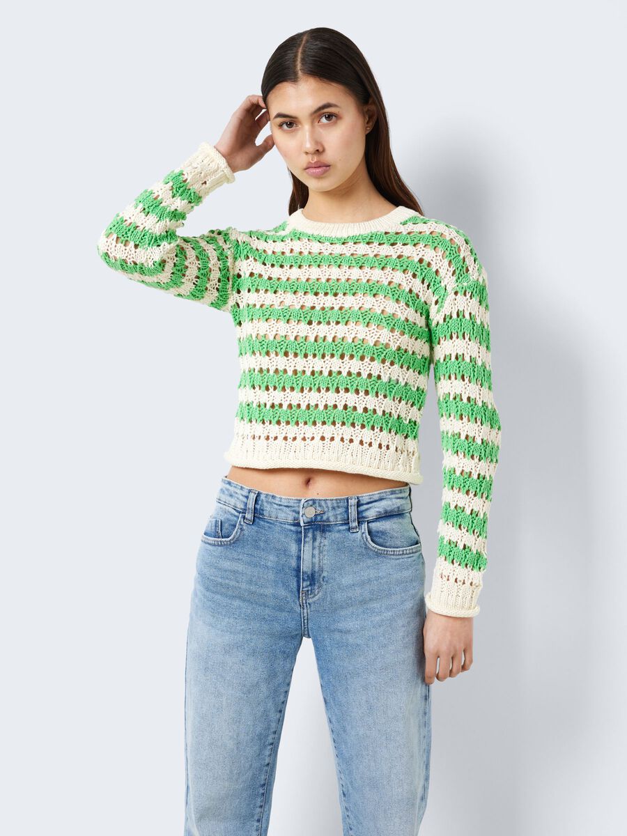 Noisy May STRIPED KNITTED PULLOVER, Pearled Ivory, highres - 27025810_PearledIvory_1040907_007.jpg