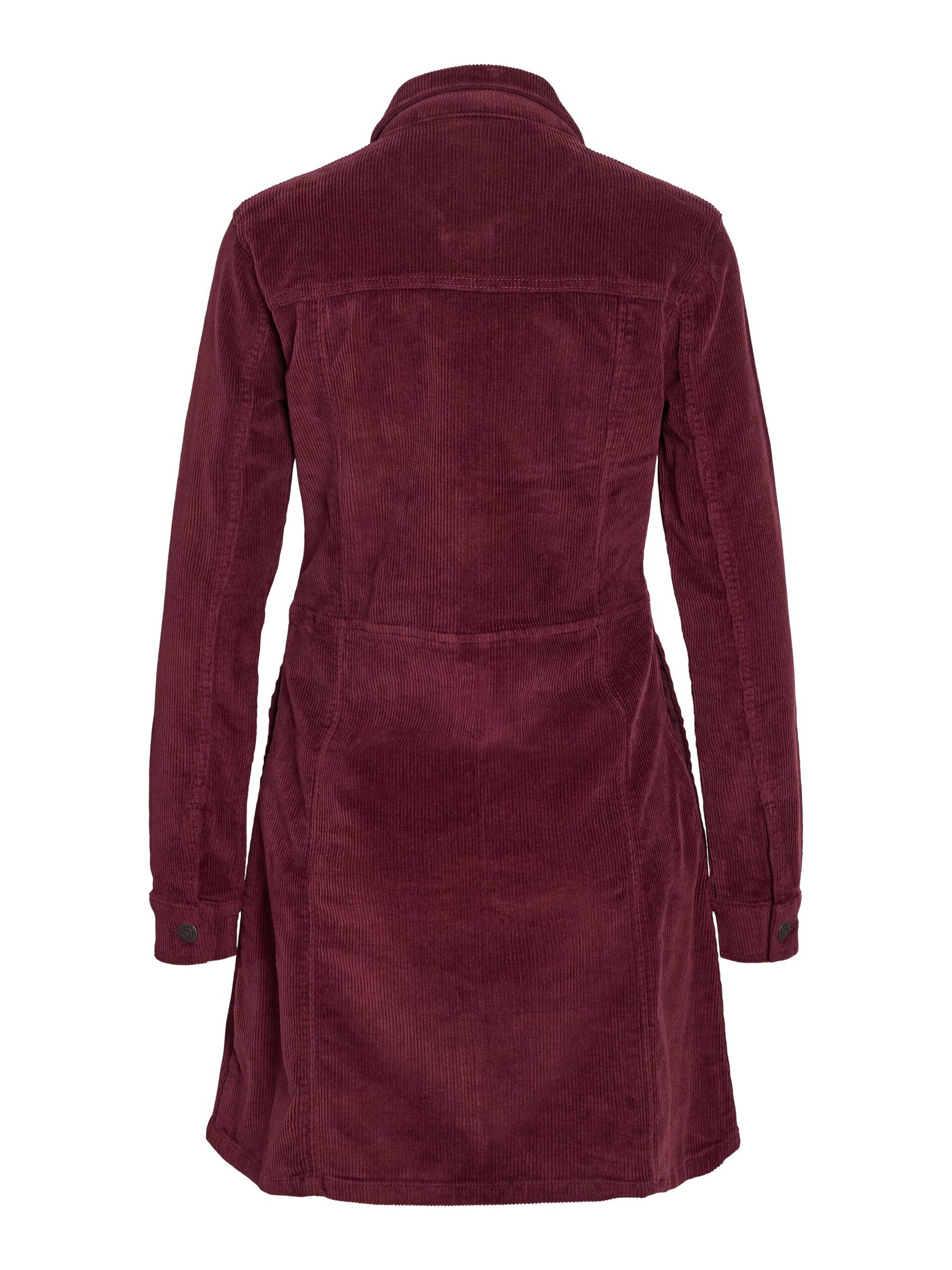 Carousel image - CORDUROY MINI DRESS, Windsor Wine | 7