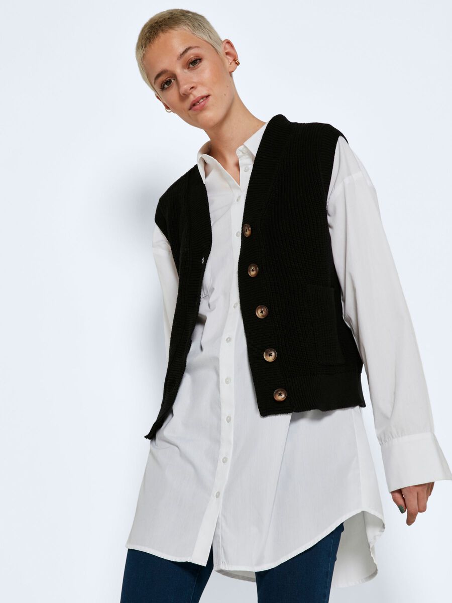 Noisy May KNITTED GILET, Black, highres - 27019751_Black_007.jpg