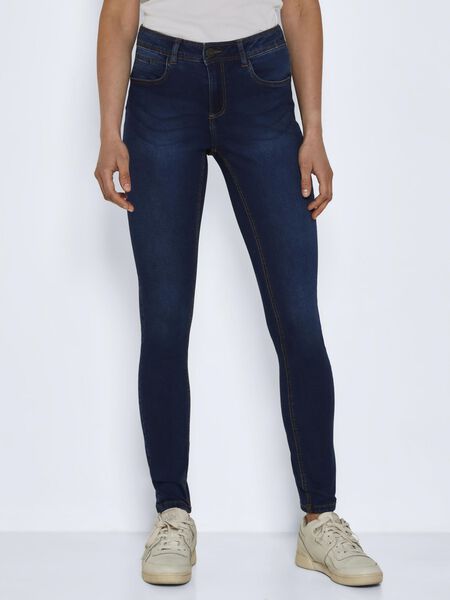 Noisy May NMJEN NORMAL WAIST SKINNY FIT JEANS, Dark Blue Denim, highres - 27008918_DarkBlueDenim_003.jpg