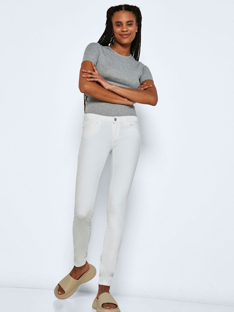 Noisy May NMEVE LOW WAIST SKINNY FIT JEANS, Bright White, highres - 27021831_BrightWhite_007.jpg