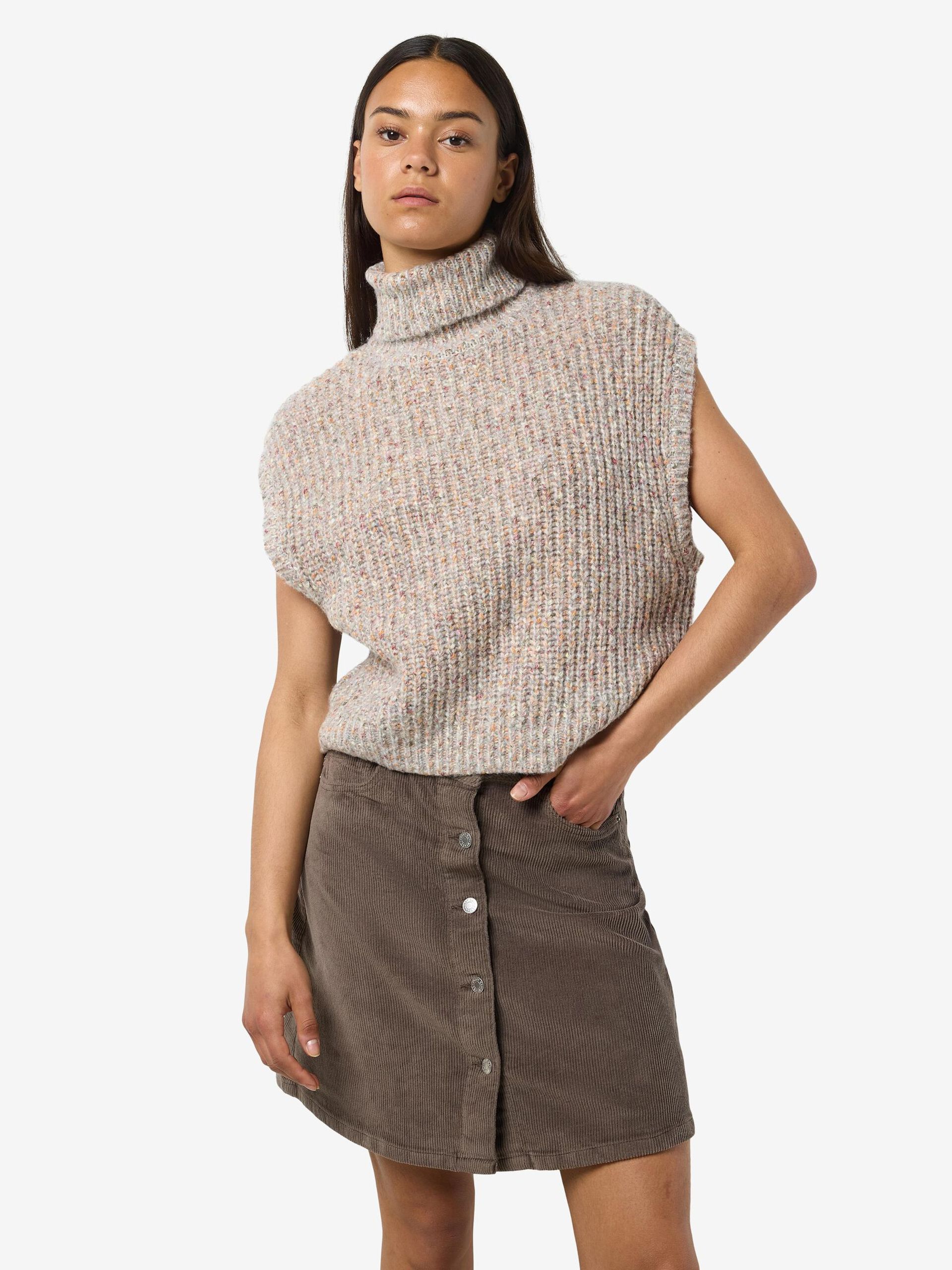 Carousel image - ROLKRAAG GEBREID GILET, Light Grey Melange | 6