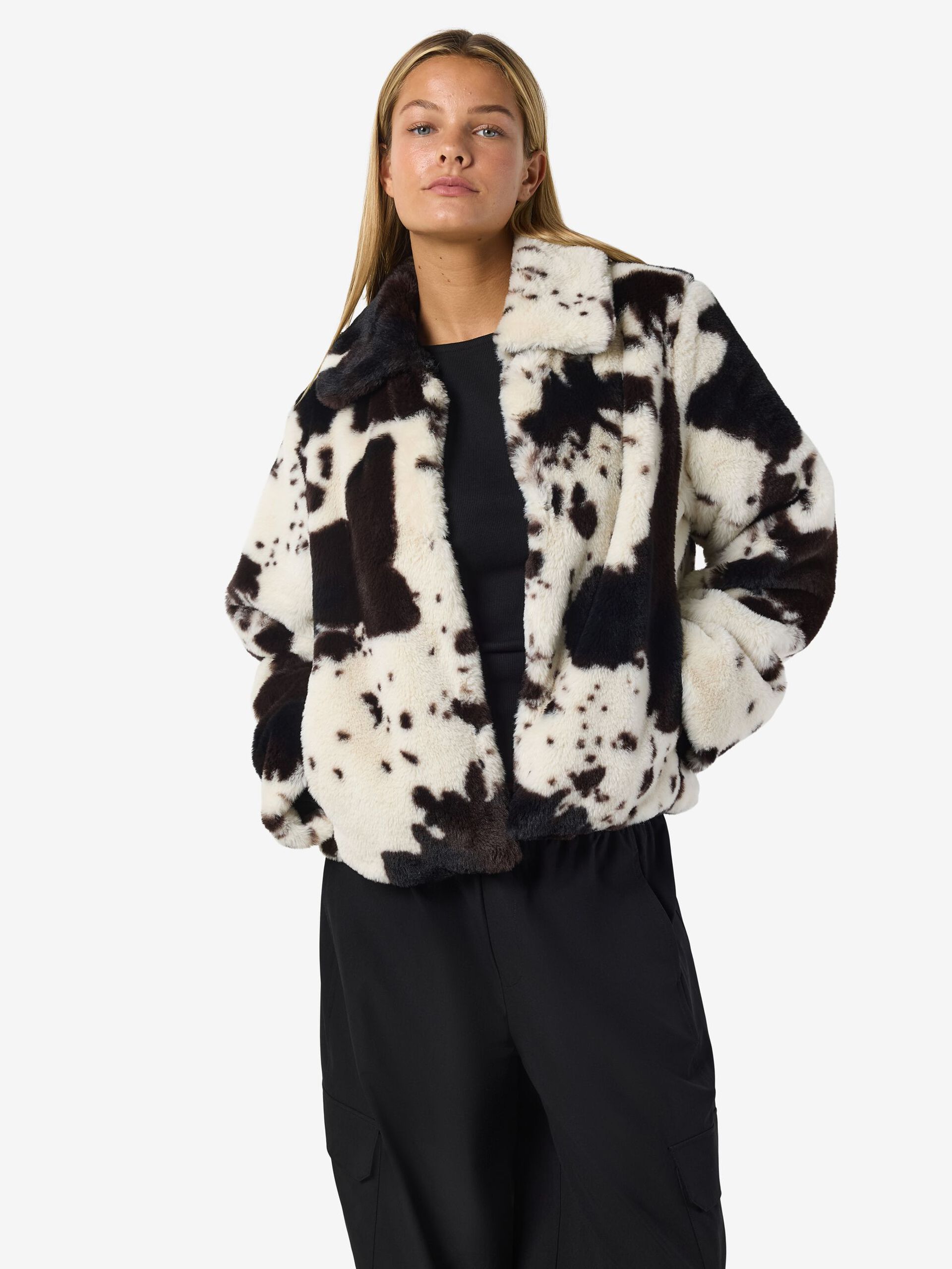 Carousel image - COW PRINT COAT, Birch | 7