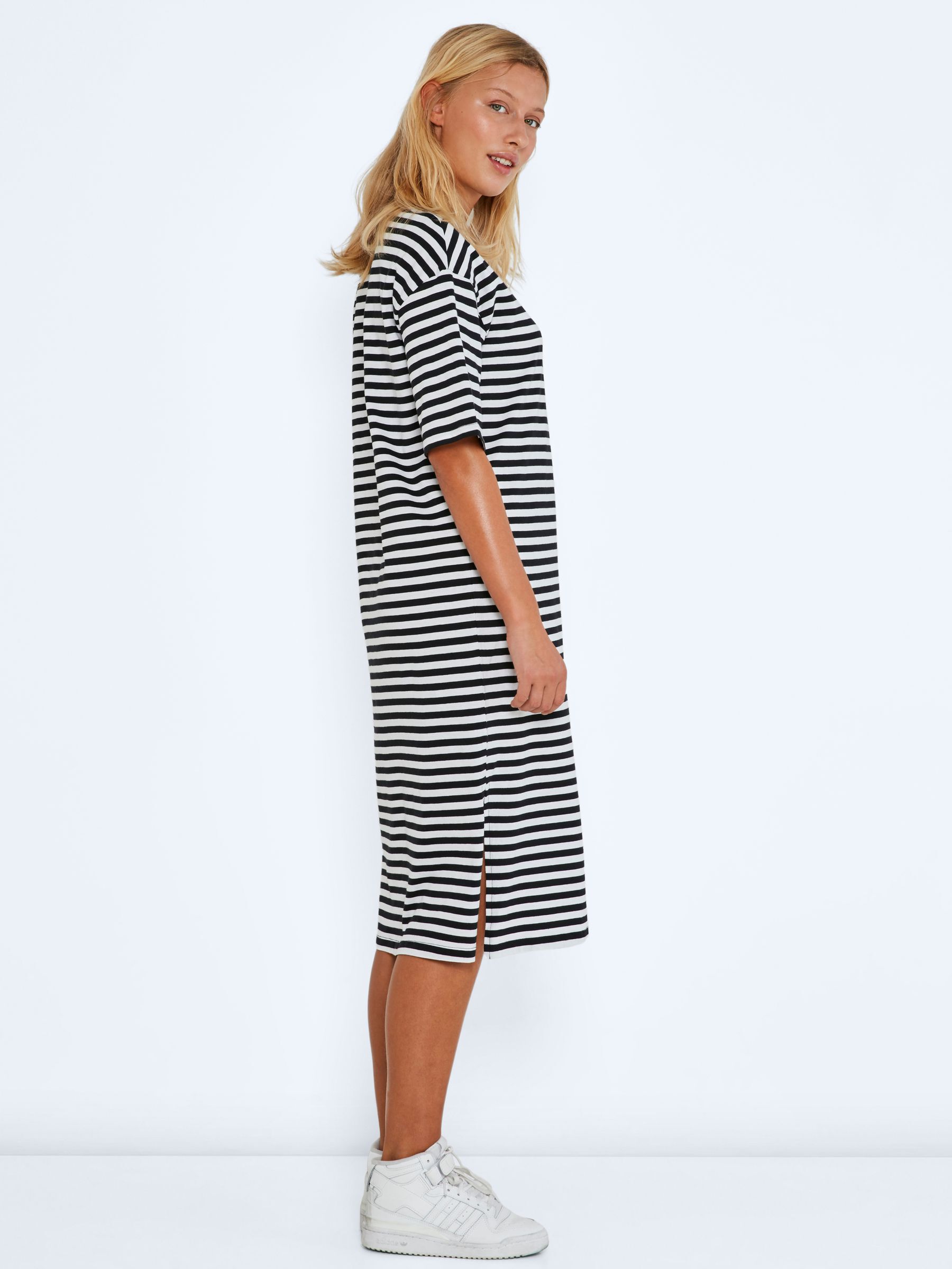 Monki black and white striped dress sales