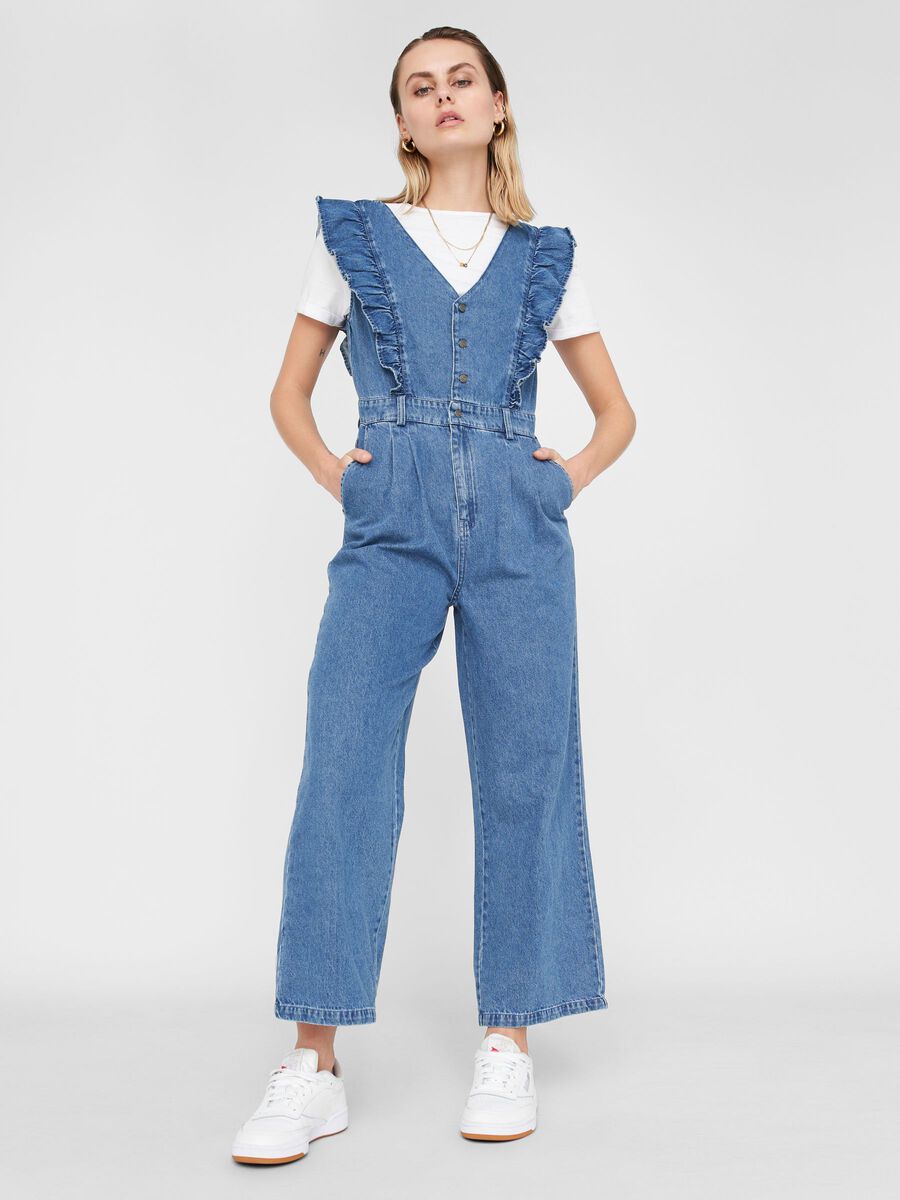 Noisy May NMELLY RUFFLE DETAIL DENIM JUMPSUIT, Medium Blue Denim, highres - 27016303_MediumBlueDenim_007.jpg