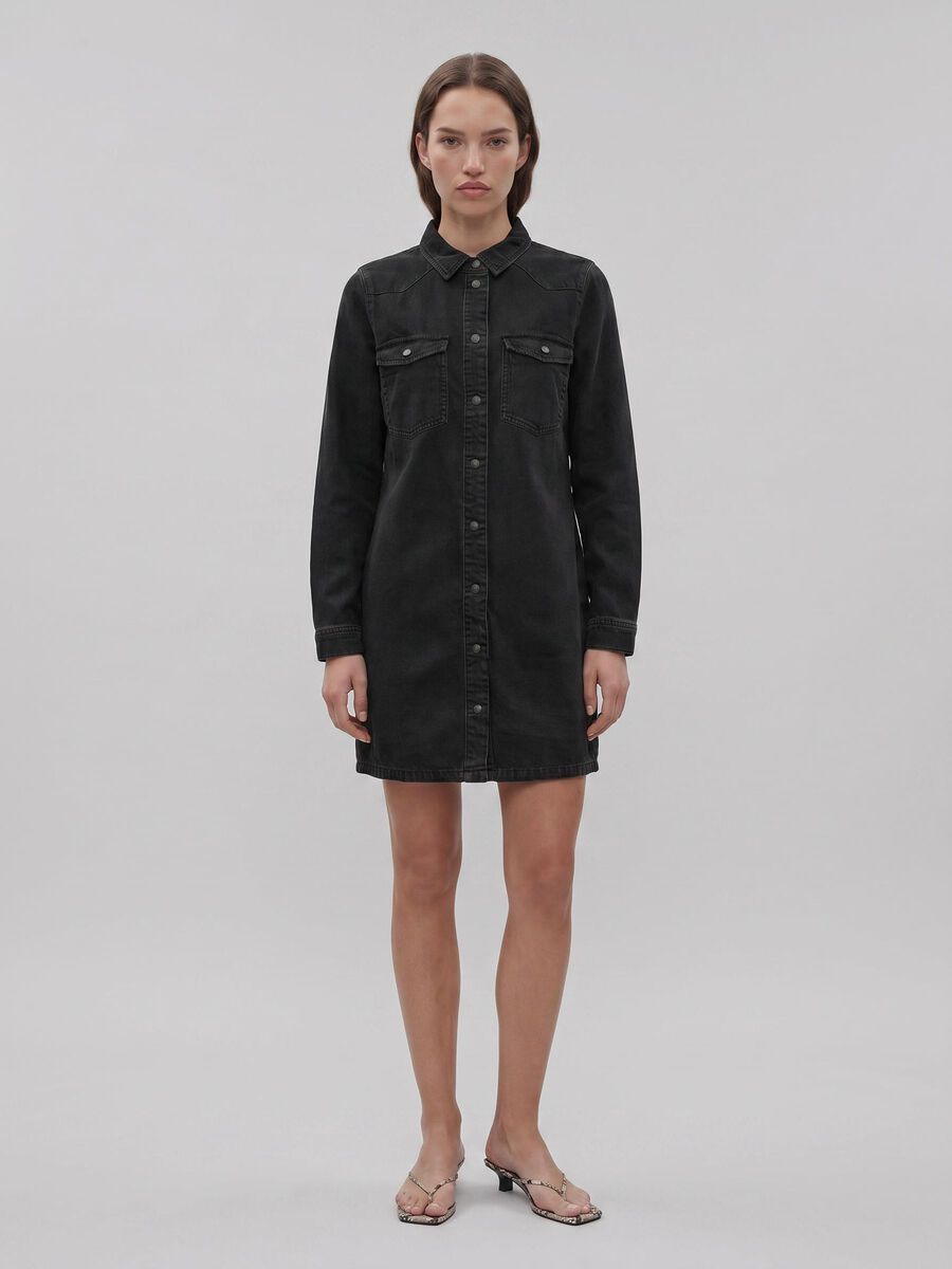 Product tile image - NMNEW DENIM DRESS, Black Denim | 27034104_BlackDenim