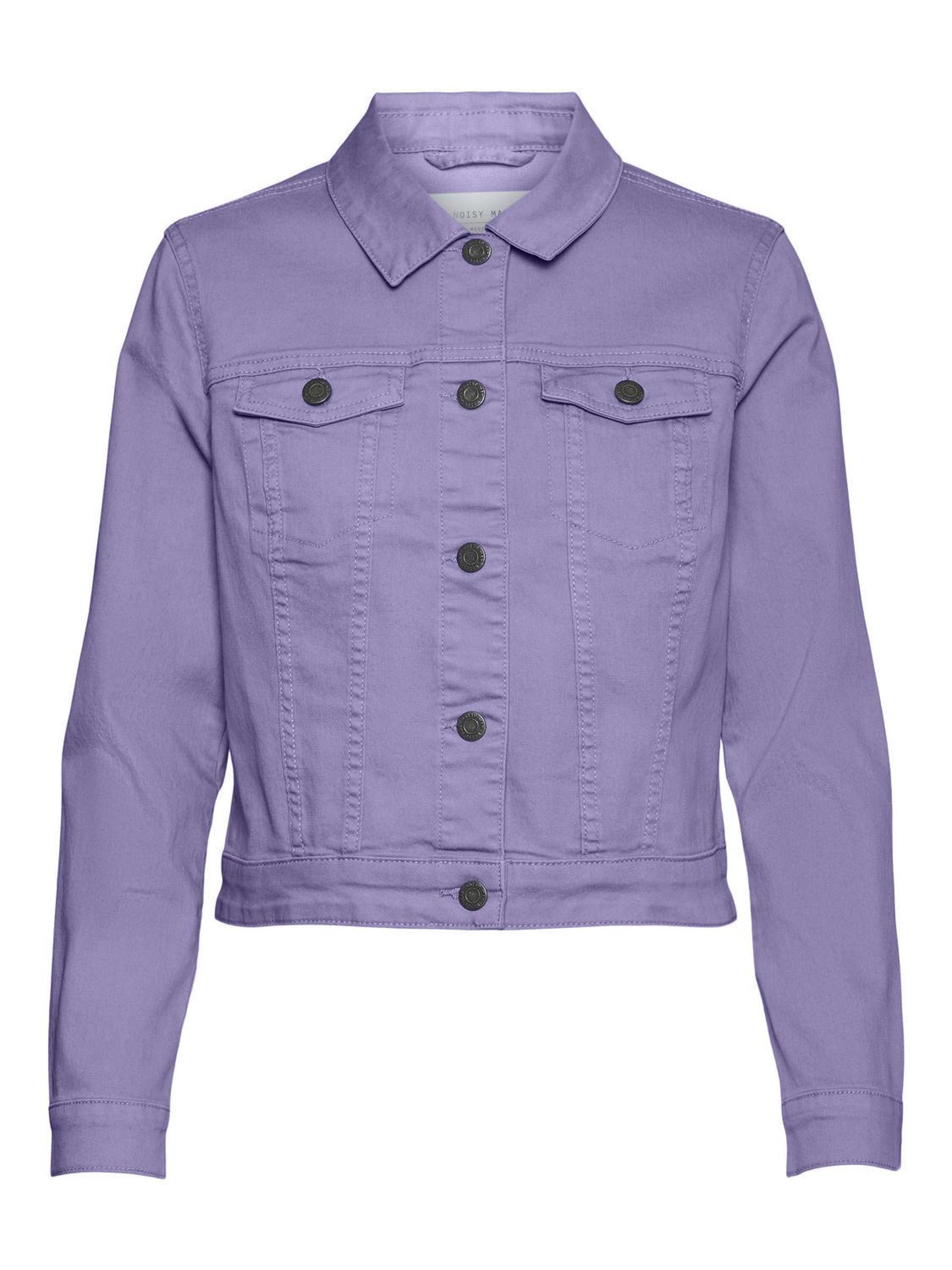 SHORT DENIM JACKET Purple NOISY MAY