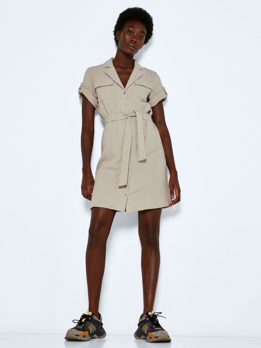 Noisy May SHORT SLEEVED SHIRT DRESS, Chateau Gray, highres - 27021452_ChateauGray_007.jpg