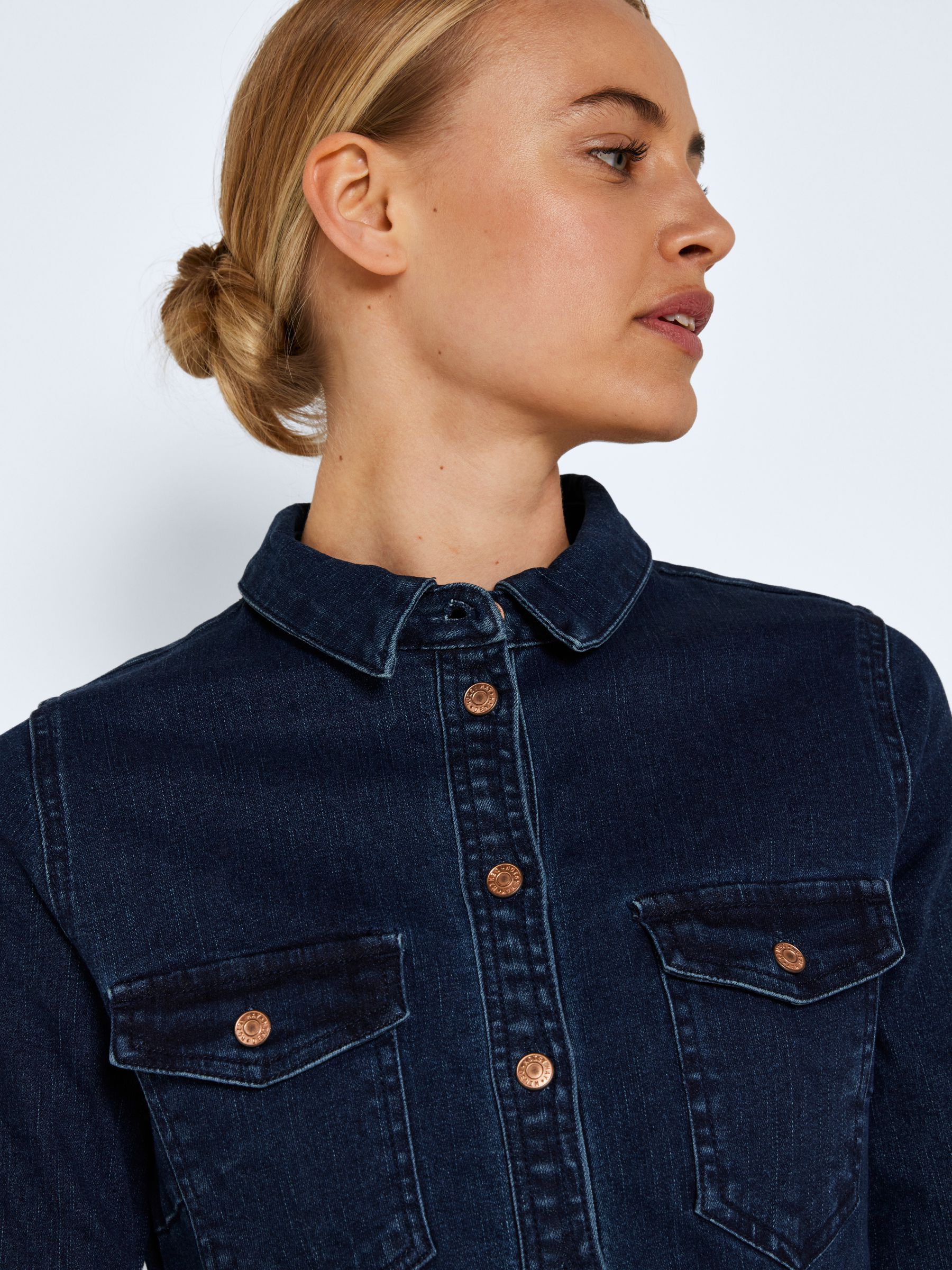 LONG SLEEVED DENIM DRESS