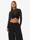 Product image thumbnail - NMEVE LONG SLEEVED TOP, Black | 1