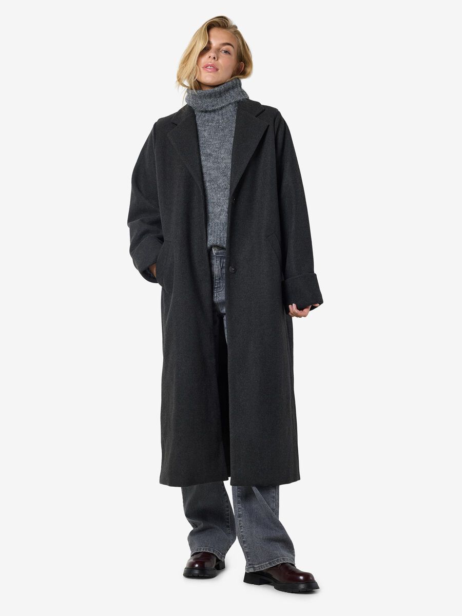 Product carousel image - LONGLINE COAT, Dark Grey Melange | 2