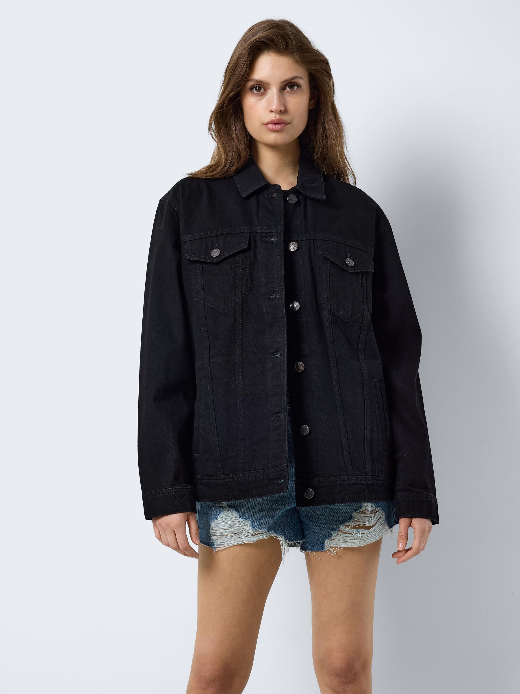 OVERSIZE DENIM JACKET Black NOISY MAY