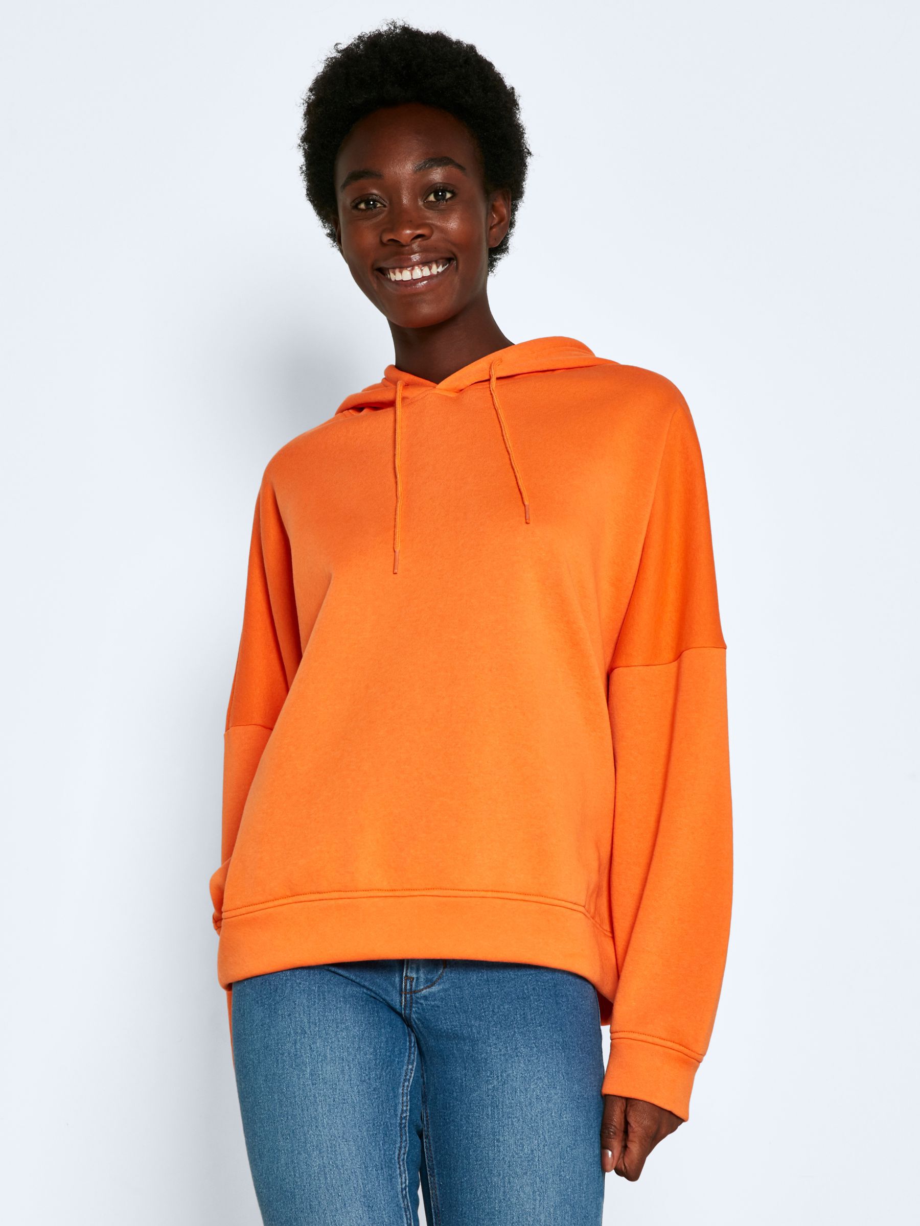 Orange top hoodie oversized