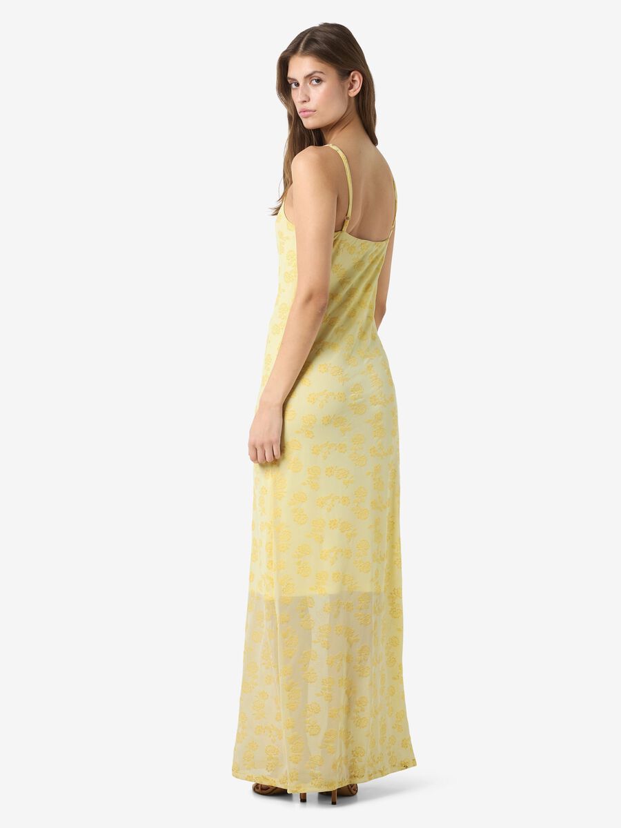 Carousel image - NMLOUISE MESH MAXI JURK, French Vanilla | 3