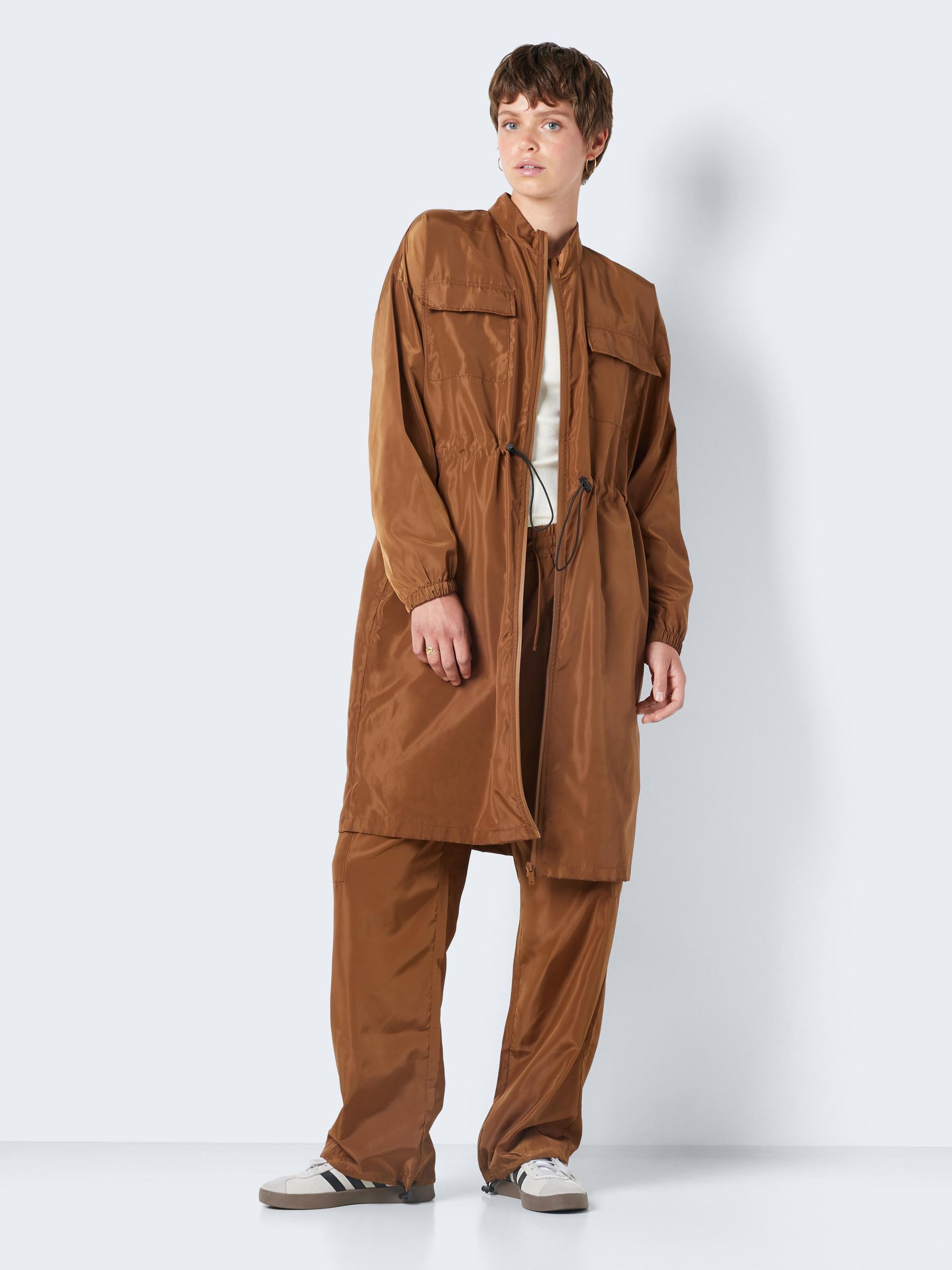 LONG RAIN JACKET Brown NOISY MAY