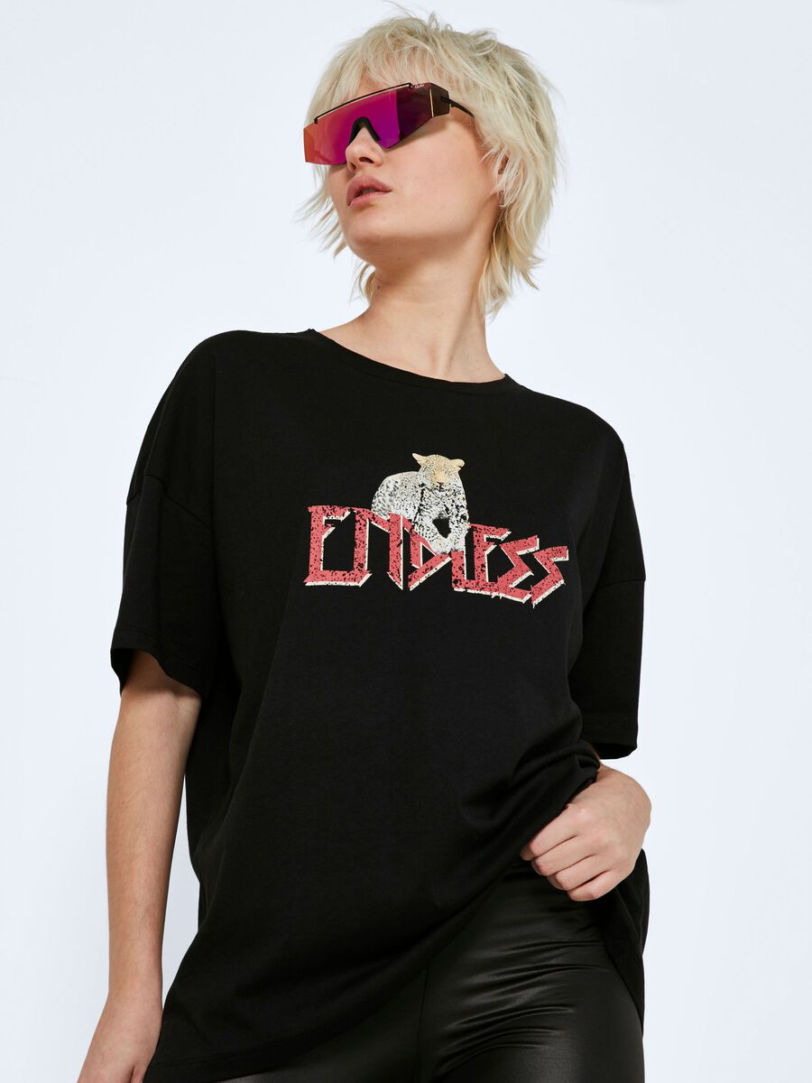 Noisy May OVERSIZE LEO- T-SHIRT, Black, highres - 27018383_Black_891469_007.jpg