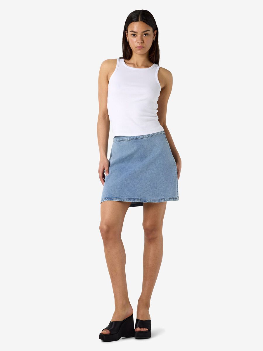 Carousel image - NMANDY FLARED MINI SKIRT, Medium Blue Denim | 4