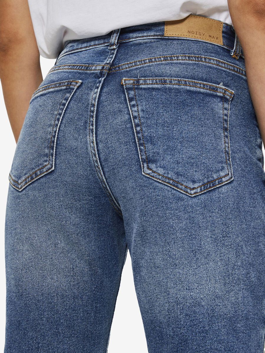 Noisy May NMMONI CROPPED - À TAILLE HAUTE JEAN DROIT, Dark Blue Denim, highres - 27022745_DarkBlueDenim_008.jpg