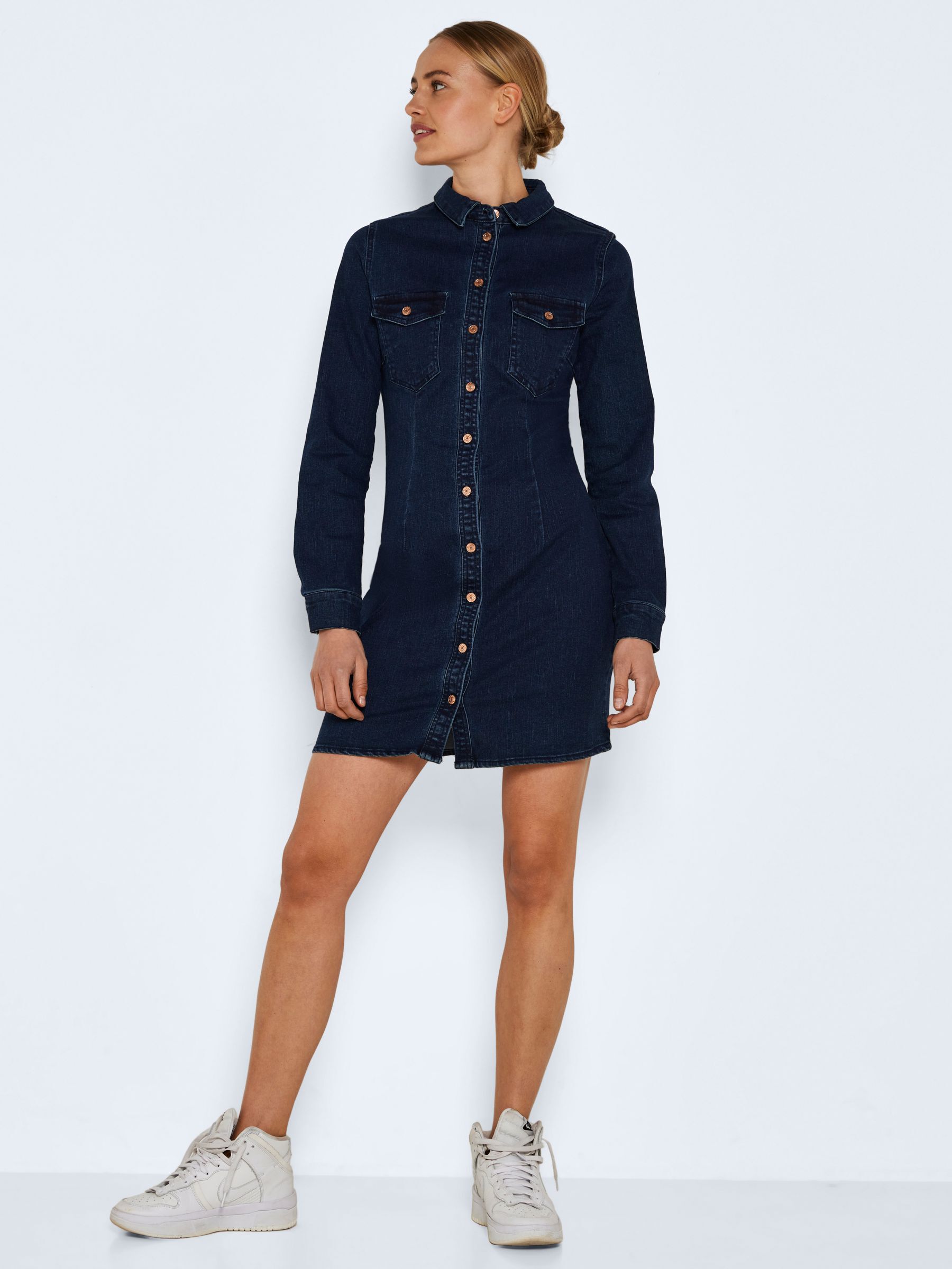 LONG SLEEVED DENIM DRESS