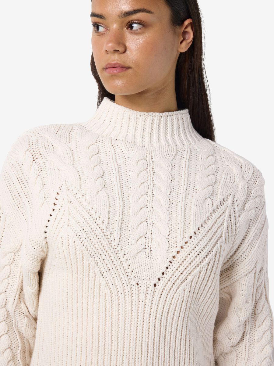 Carousel image - CABLE KNIT JUMPER, Eggnog | 5