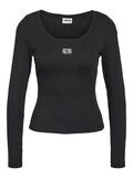 Product image thumbnail - SLIM FIT LONG SLEEVED TOP, Black | 2