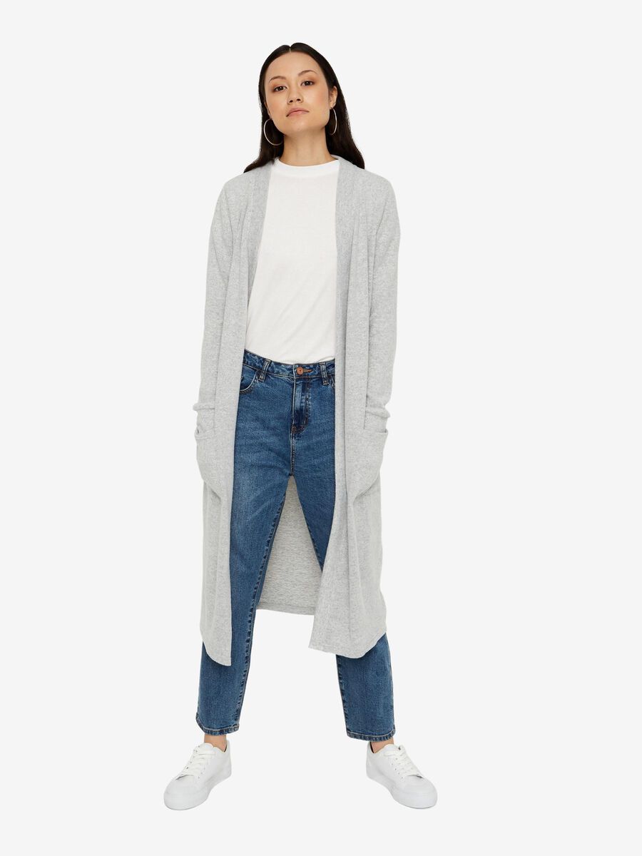 Noisy May LONG CARDIGAN, Light Grey Melange, highres - 27008836_LightGreyMelange_003.jpg