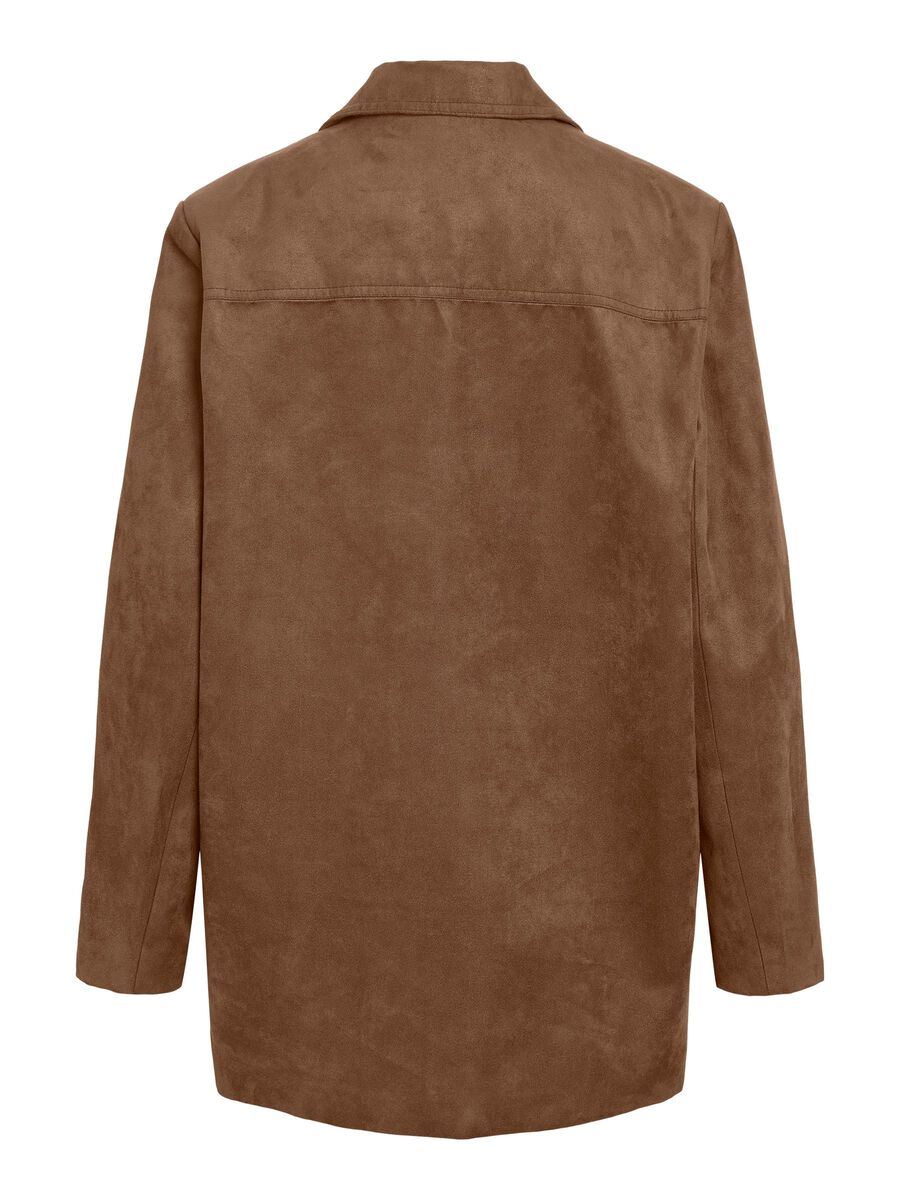 Carousel image - FAUX SUEDE BLAZER, Toffee | 7