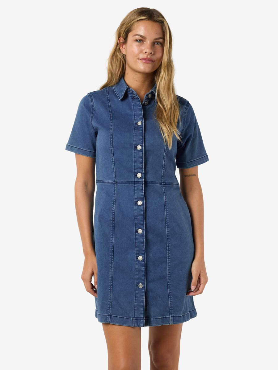 Product carousel image - NMNISA DENIM DRESS, Medium Blue Denim | 1