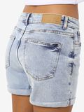 Product image thumbnail - HIGH-WAISTED DENIM SHORTS, Light Blue Denim | 8