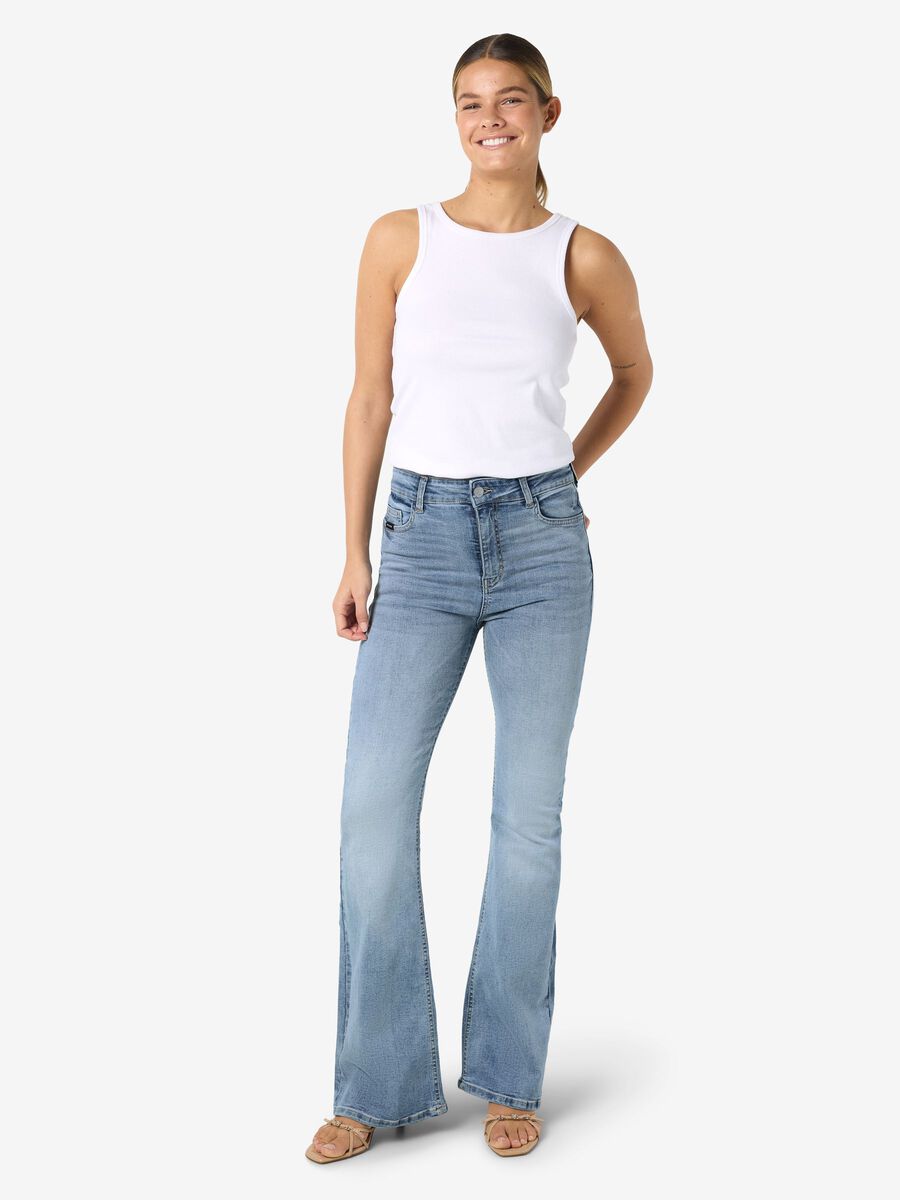 Carousel image - NMWENDIE LEVEÄLAHKEISET FARKUT, Light Blue Denim | 6