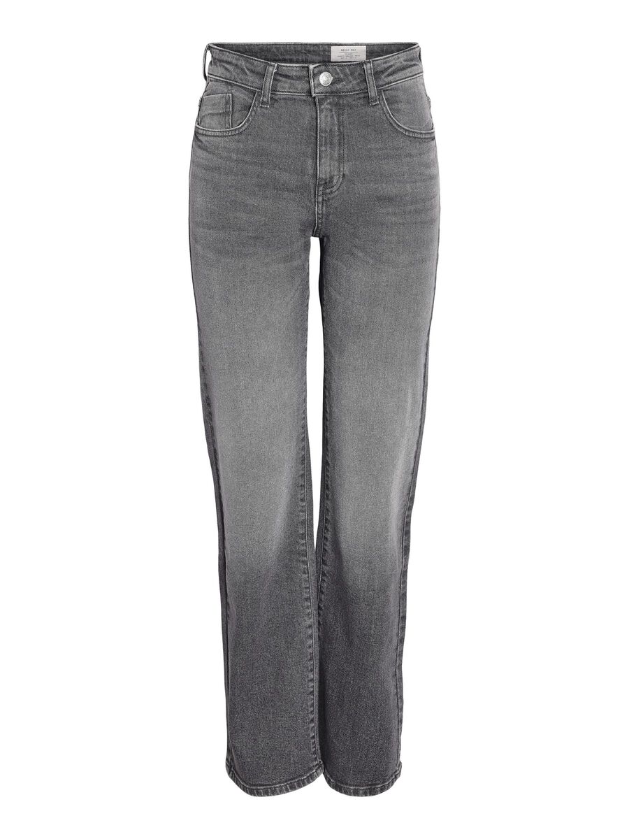 Noisy May NMYOLANDA STRAIGHT FIT-JEANS, Dark Grey Denim, highres - 27030419_DarkGreyDenim_001.jpg