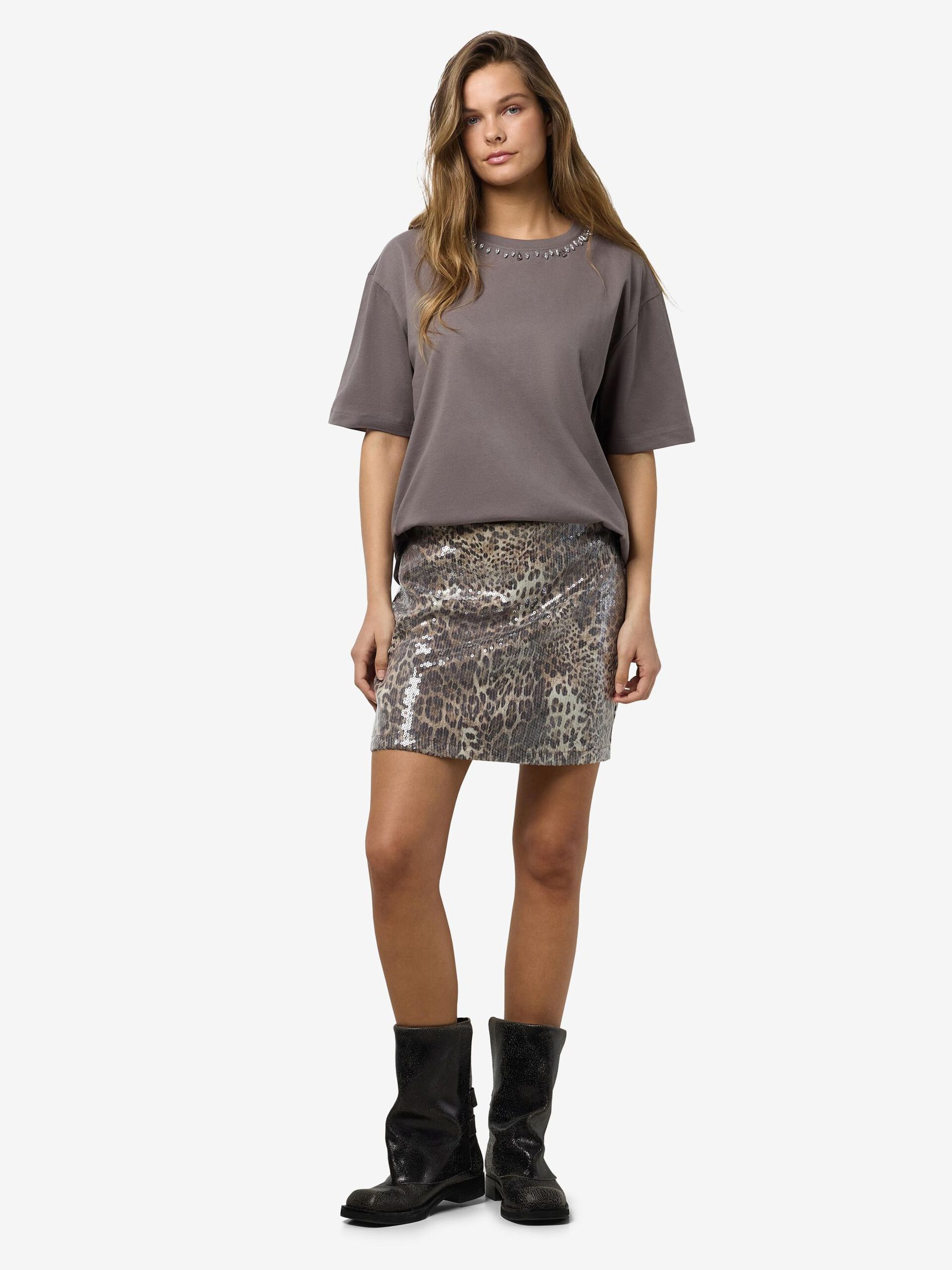 Carousel image - FALDA MINI, Silver Mink | 3