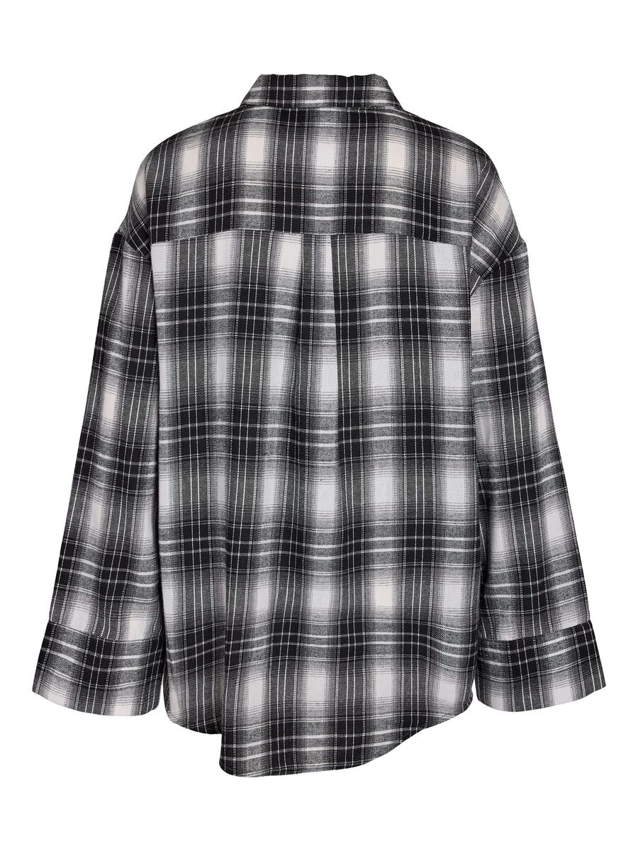 Carousel image - NMZOE CHECKED SHIRT, Black | 7