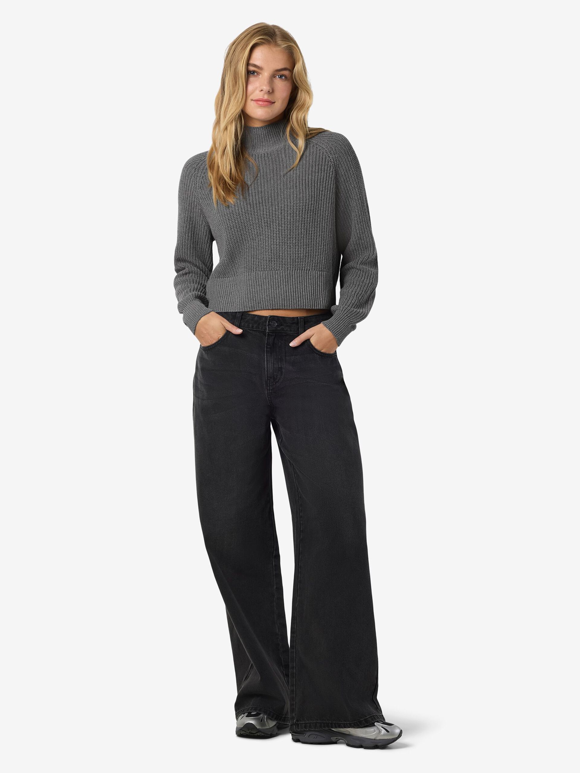 Carousel image - PULL EN MAILLE, Medium Grey Melange | 4